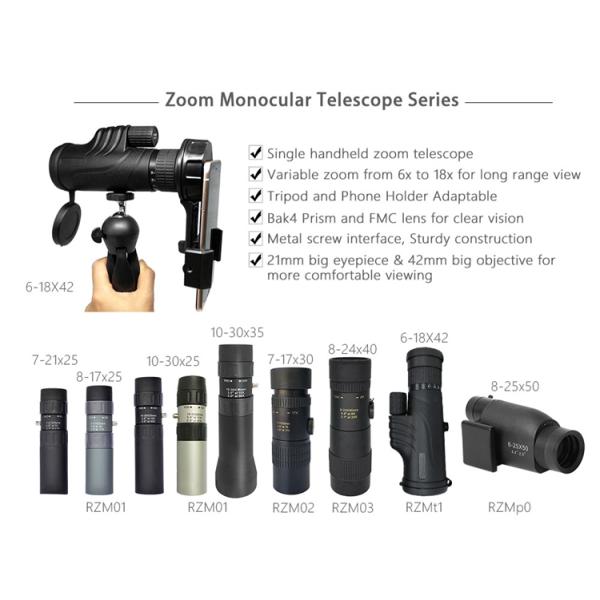 супер Monocular сигнала телеобъектива 10-30X42 для наблюдать птицы