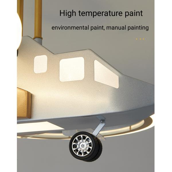 Мальчика модели бойца мультфильма комнаты мальчика дистанционного управления света вентилятора света самолета детей потолочное освещение спальни творческого