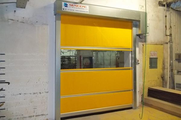 Industrial PVC High Speed Shutter Door Interior 304 Stainless Steel Frame