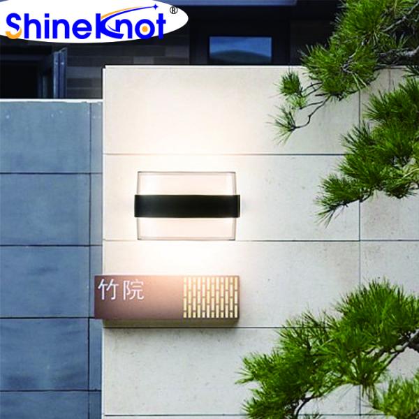 2*5W Double Head Flat Aluminum Shell Abs Lamp Shade Led Wall Light Product Weight 0.52kg