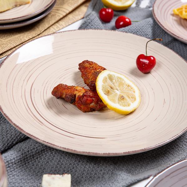 Restaurants Pink Modern Colored Porcelain Dinnerware Fadeless PB Free
