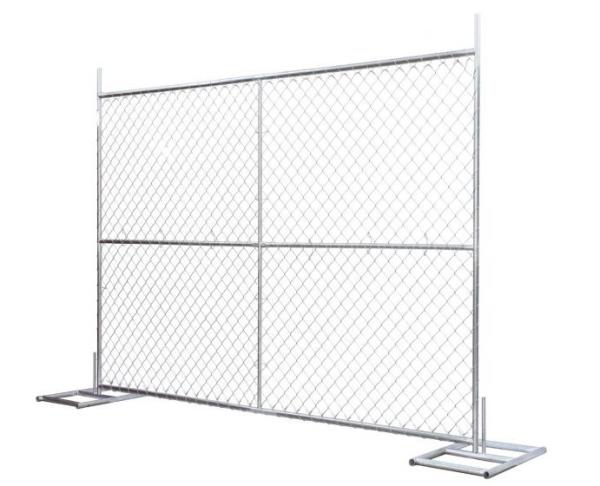 8'x12' temporary chain link fence panels diameter wire 11.5ga chain link mesh 2 x 2 tube 35mm wall thick 1.60mm