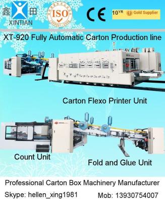 Carton Box Die Cutting Flexo Printer Slotter Machine ISO 900x2000mm Max. Feeding Size