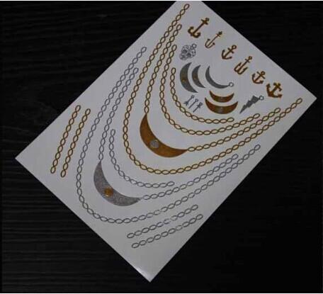 Gold and Silver Metallic tattoo