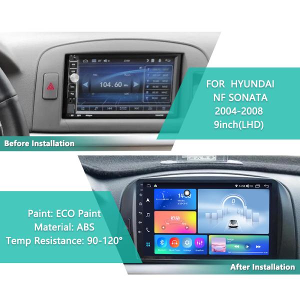 Multi Language Bluetooth Car Head Unit Low Power Auto Android Head Unit For HYUNDAI NF SONATA 2004-2008