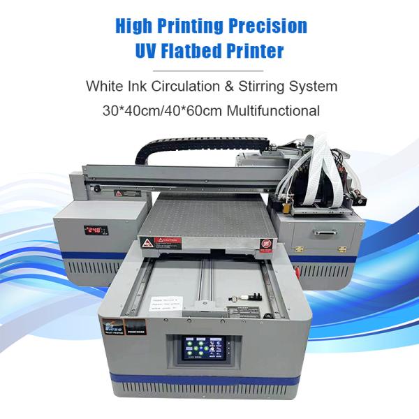 4060 Flatbed UV Printers Rotary Bottle Printing with Single Guide Rail Way Printing Ceramic Glass Cup/Acrylic/Metal/Phone Case