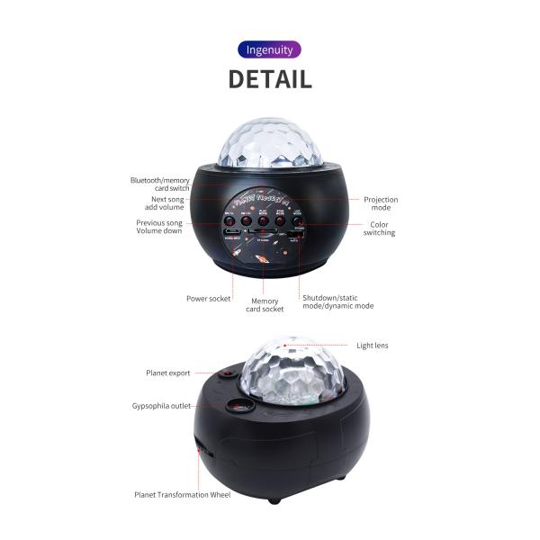 RGB LED Laser Star Projector Planet Galaxy Lighting Lamp Night Light Star Projector For Kids Adults Bedroom