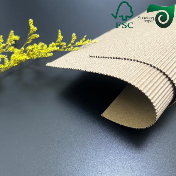 Cartón de papel corrugado de Kraft marrón FSC con N flauta para embalaje logístico 70cm 100cm