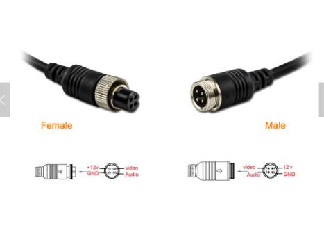 M12 4Pin Cable Adapter For CCTV Camera Connector Female To Male /Female Y Splitter Cable
