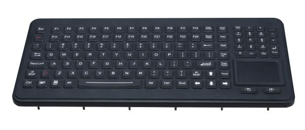 Teclado antimicrobial durável do silicone de 120 chaves com o teclado numérico do touchpad