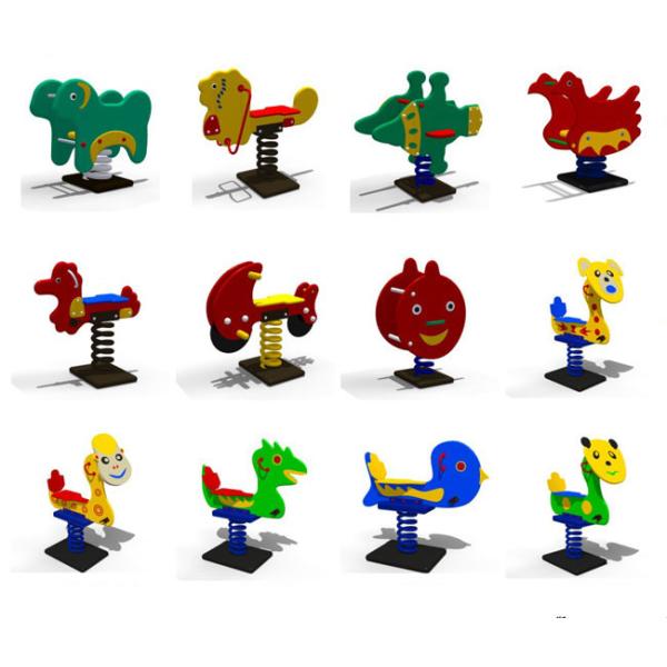 Wooden Rocking Horses , Kids Rocking Horse For Kindergarten / Park Children