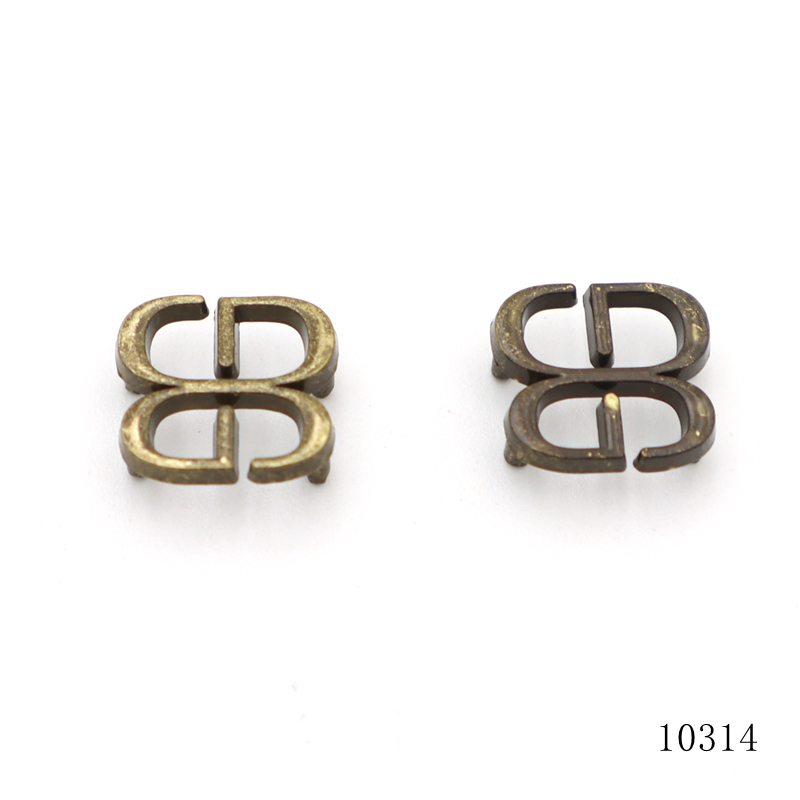 Antique Brass Metal Brand Logo for Leather Accessories Quality Logo Letter Label Tag Customized Logo Pin