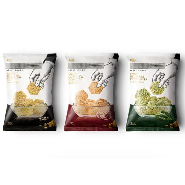 High Barrier 3 Side Plastic Zipper Pouch , VMPET Laminated Snack Food Bags