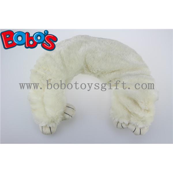 Plush Polar Bear Neck Massage Pillow with Microwave Heated Flaxseeds and Larender