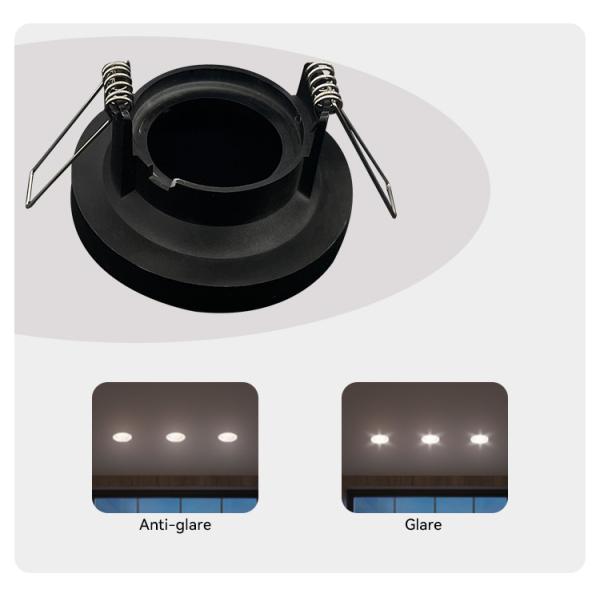 Anti-Glare Recessed Spotlight Frame Semi-Recessed GU10/MR16 Compatible