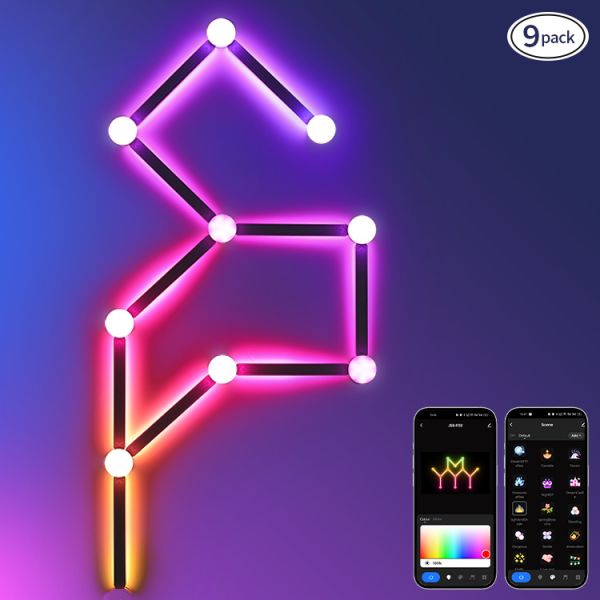 Surface Mounted Smart Wall Light RGB LED 240x21mm White Shade USB Power Source WIFI App Control DC 5V 2A Voltage Input
