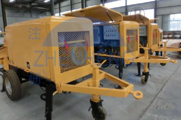 Mobile 30m3 / H Electric Concrete Pump With Mixer Stable Performance Durable