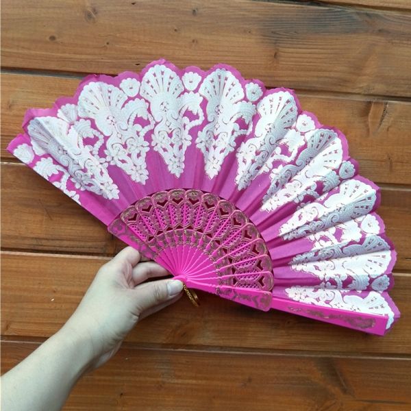 [I AM YOUR FANS]Good Quality Classic Giveway Gifts Plastic Frame Hand Fan Plastic White Wedding Fans