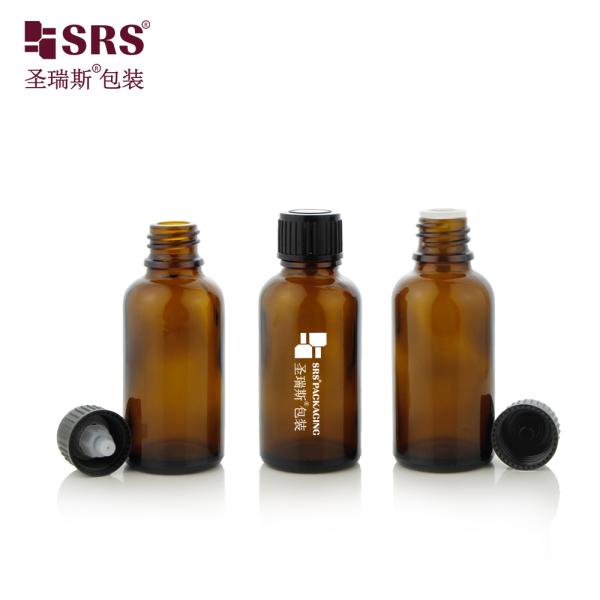 Empty Transparent Blue Green Semi-transparent Color Glass Bottles With Screw Cap Essential Oil Bottle