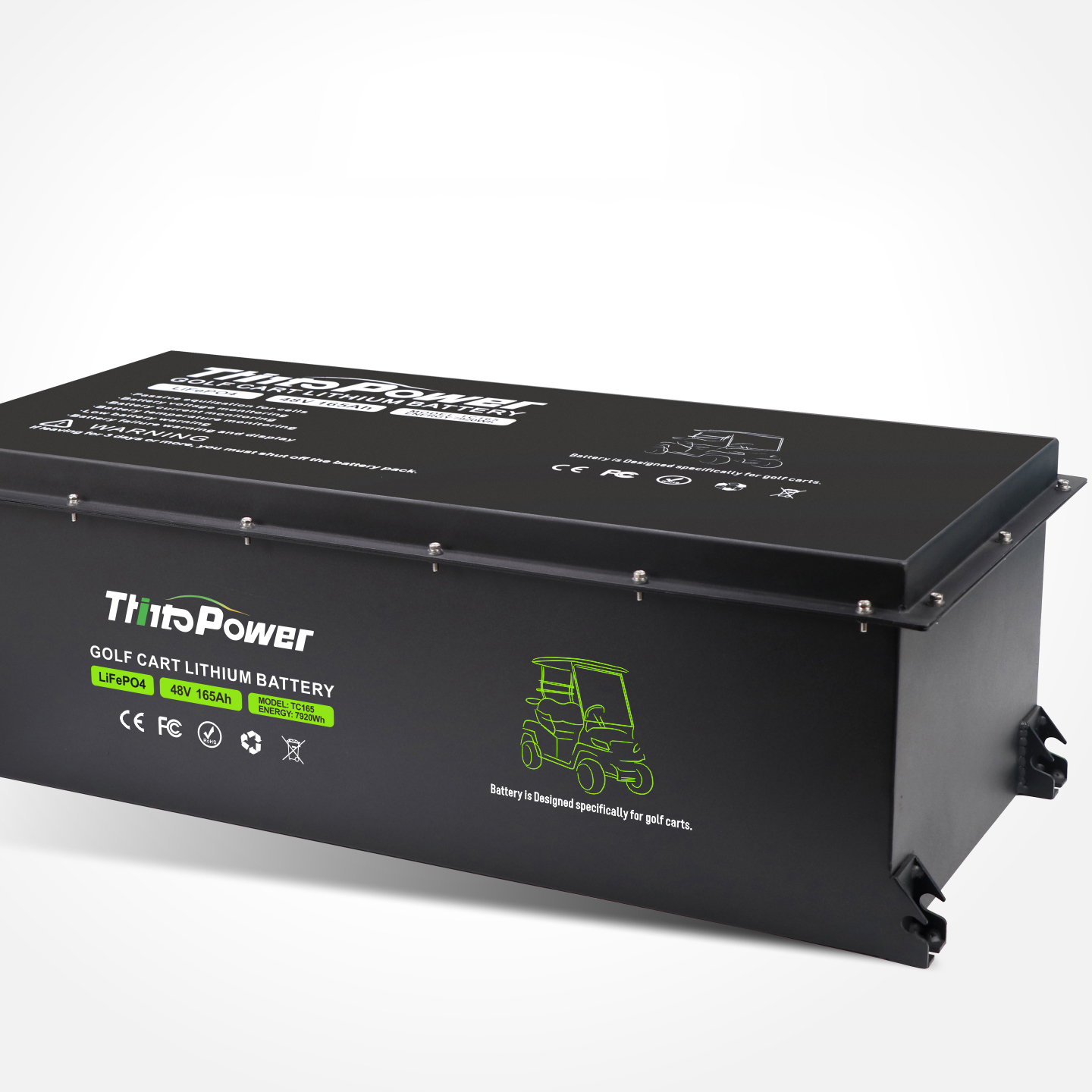 Golf Cart Lithium Battery 48v 165Ah Capacity Compatible with Excar Models for Power