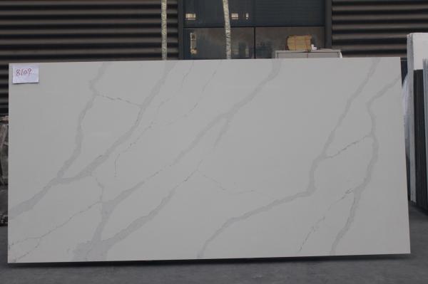 Snow White Quartz Stone, White Artificial Quartz, White Quartz Kitchen Countertops