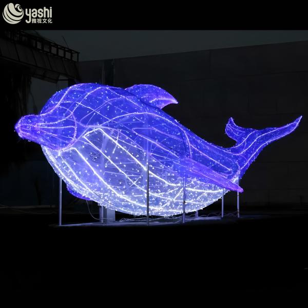 Large Whale Pattern LED Outdoor Lights Customizable for Zoo Halloween
