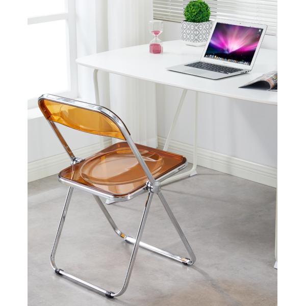 Metal Steel Frame Clear Acrylic Folding Chairs for Wedding Banquet Restaurant Garden