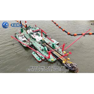 Diesel-Powered 10 Inch Cutter Suction Dredger with 500 Cubic Meters per Hour and 15 Meters Depth for Gold Mining