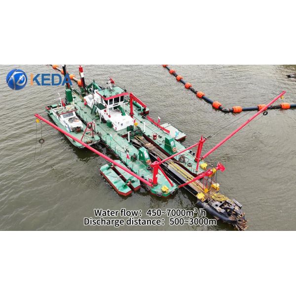 Custom KEDA Cutter Suction Dredger with 500 Cubic Meters per Hour Capacity and 15 Meters Depth for River Reservoir Dredging