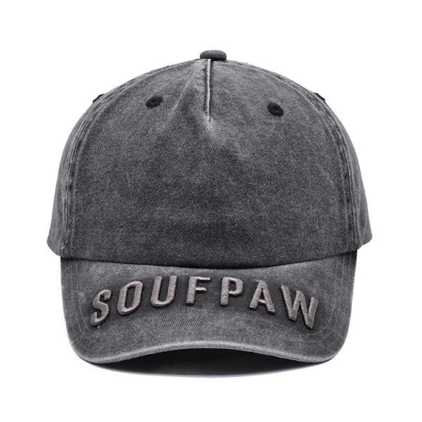 O algodão do vintage lavou da sarja ajustável do chapéu do paizinho de Gorras tampões lisos afligidos dos esportes