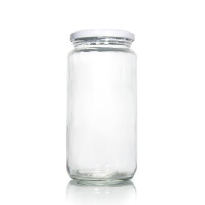 Frascos de vidro de congelação redondos empilháveis recipientes 240 ml para especiarias de mel