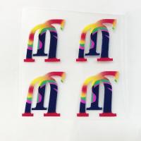 Remendo brilhante do silicone da etiqueta 3D da transferência térmica do silicone para o Sportswear