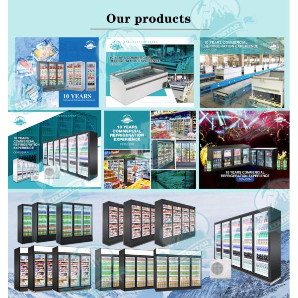 Three Glass Doors Display Freezer Commercial Refrigerator And Freezers