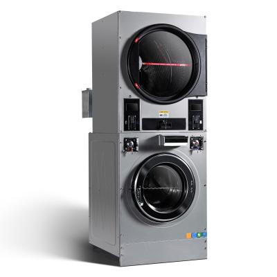 16KG Stack Washer and Dryer Laundromat Industrial Laundry Washing Machines Commercial Washer Dryer for Hotel Hospital University
