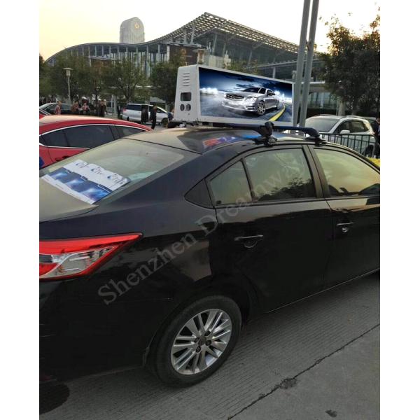 Aluminum Taxi Top Led Screen ,Taxi Advertising Signs 12288 Pixels PH2/PH5