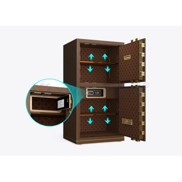 95kg Biometric Fingerprint Lock Safe Box Dual Alarm YB/N7-120D Coffee Office Lock Box