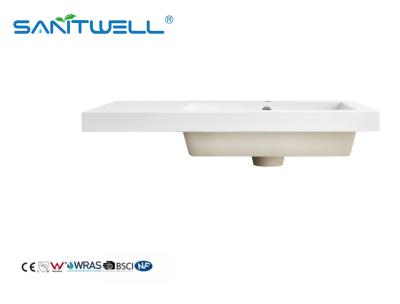 Right Side SWF750R Washing Hand Stone Basins Eco- Friendly Various Size  Glossy White Basins