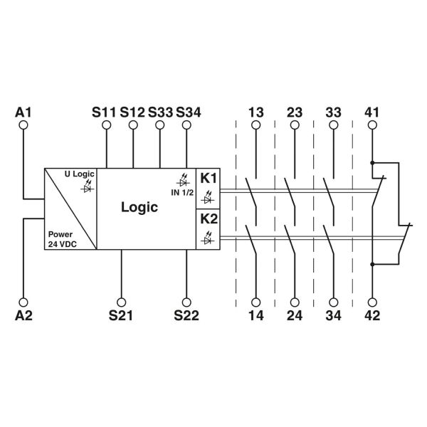 Phoenix Contact Original 2963763 24 V DC Plug-in Screw Terminal Block PSR-SCP- 24UC/ESA4/3X1/1X2/B - Safety Relays