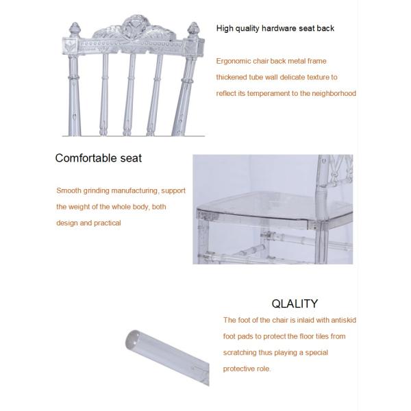 Recyclable PC Resin Acrylic Outdoor Chiavari Chair Easy To Carry