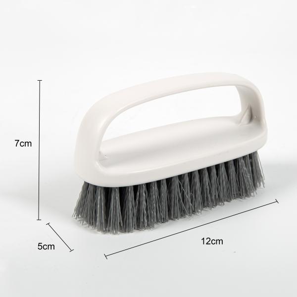 Medium Bristle Handle Cleaning Brush with Non Slip Rubber Grip