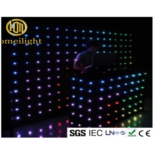 AC90-260V 50-60Hz Input Voltage 1- P18cm 3*4m RGB LED Screen Video Curtain for DJ Booth