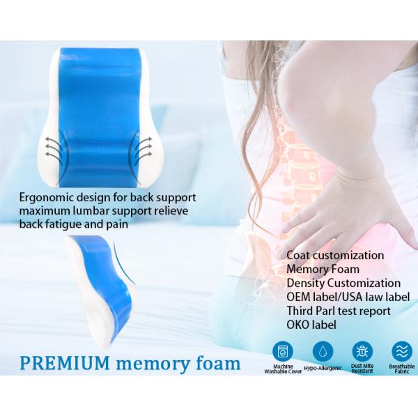 Memory Foam Lumbar Pillow Ergonomic Chair Cushion for Customized Support and Comfort