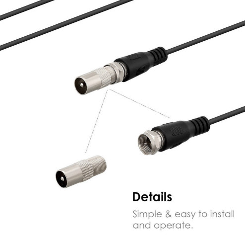 Digital HDTV Indoor Antenna , 50 Miles Receiving Range Indoor TV Aerial