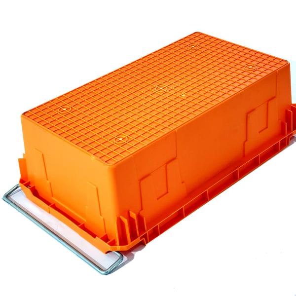 45L Stack And Nest Plastic Crate Turnover Moving Container Nesting Plastic Crate With Handle