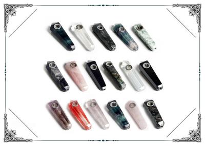 Crystal Borosilicate Glass Hand Smoking Pipes 4 Inches Length Mix Color