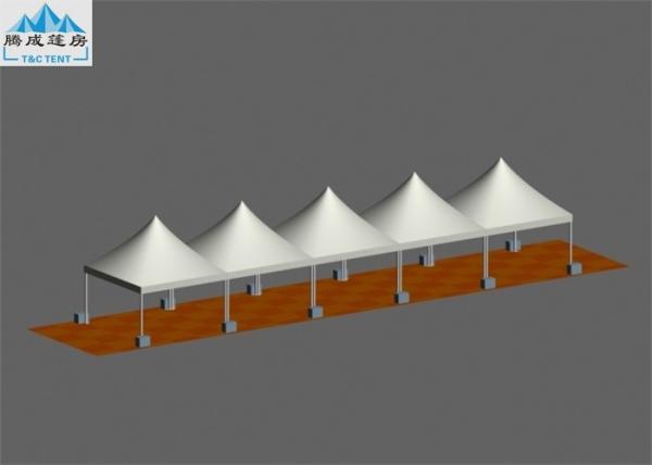 White Roof Large Warehouse Tent , Aluminum Frame Colorful PVC Wall Pagoda Gazebo Tent For Festival