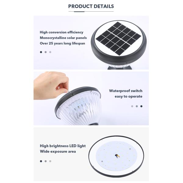 Света водостойкое 3000k 6000k лужайки прочного сада солнечные на открытом воздухе