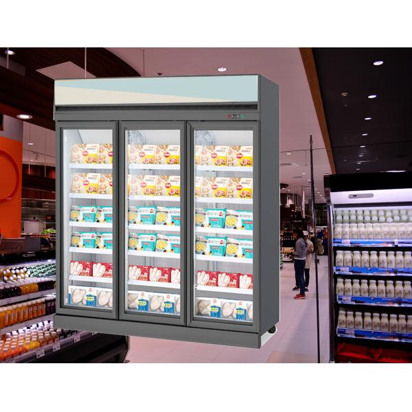 Three Glass Doors Display Freezer Commercial Refrigerator And Freezers