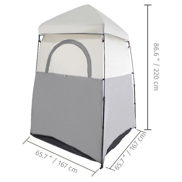 Single Door Privacy 190T Polyester Camping Shower Tent