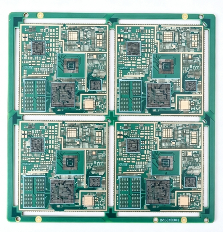 Precision 10 Layer Half Hole PCB With Castellated Edge Connectors High Density Interconnect